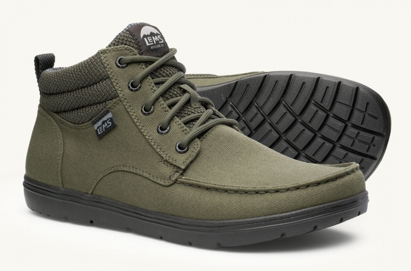 Lems Barefoot Boulder Boot Mid-High Vegani Men Verzi | TFY-94477