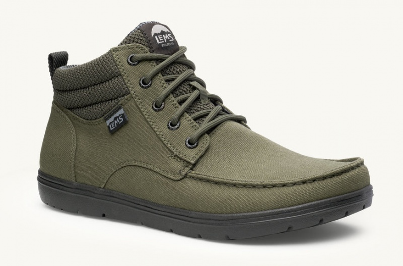 Lems Barefoot Boulder Boot Mid-High Vegani Men Verzi | TFY-94477